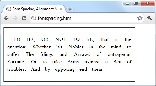 Indenting, uppercasing, and spacing rules being applied