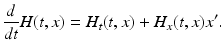 
 $$ \frac{d}{dt} H(t,x)=H_t(t,x)+H_x(t,x)x'. $$
