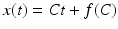 
$x(t)=Ct+f(C)$
