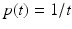 
$p(t)=1/t$
