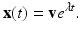 
$$ \mathbf{x}(t)=\mathbf{v} e^{\lambda t}. $$
