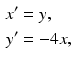 
$$\begin{aligned} x'&=y, \\ y'&=-4x, \end{aligned}$$
