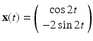 
$$ \mathbf{x}(t)=\left( \begin{array}{c} \cos 2t \\ -2\sin 2t \\ \end{array} \right) $$
