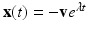 
$\mathbf x(t)=-\mathbf ve^{\lambda t}$
