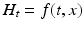 $H_{t}=f(t,x)$