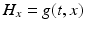 $ H_{x}=g(t,x)$