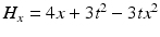 $H_x=4x+3t^2-3t x^2$