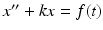 $x''+kx=f(t)$