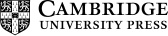 CAMBRIDGE UNIVERSITY PRESS