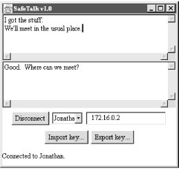 The SafeTalk window