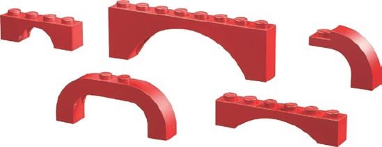 Among the most graceful of LEGO elements are the arches. They come in several sizes and styles.