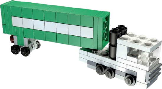 A simple microscale truck with 1×1 cylinder plates for wheels