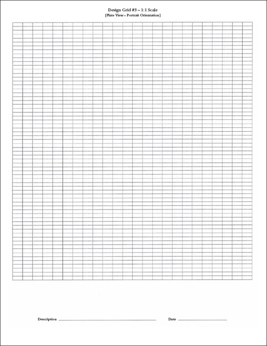 The entire grid as it appears when you print it