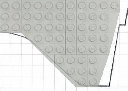 Using the design grids, you can piece together a model design by placing real elements on your paper sketch.