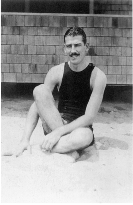 Fig. 33 Charles Green Shaw on the Beach at Newport, R. I. ca. 1912