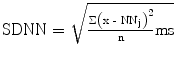 

${\text{SDNN = }}\sqrt {\frac{{\Sigma \left( {{\text{x - NN}}_{\text{j}} } \right)^2 }}
{{\text{n}}}{\text{ms}}} $

