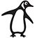 Penguin walking logo