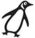 Penguin walking logo