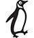 Penguin walking logo