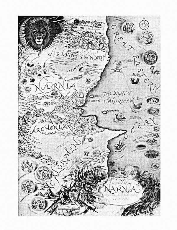 12.1 'Map of Narnia,' drawn by Pauline Baynes.