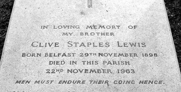 14.3 The inscription on Lewis’s gravestone in the churchyard of Holy Trinity, Headington Quarry, Oxford.