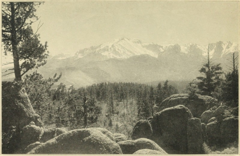 PIKE'S PEAK FROM THE TOP OF CASCADE CAÑON