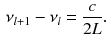 $$\begin{aligned} \nu _{l+1} - \nu _l = \frac{c}{2L}. \end{aligned}$$