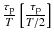 $$\frac{\tau _\mathrm{p}}{T} \left[ \frac{\tau _\mathrm{p}}{T/2}\right] ^{}$$