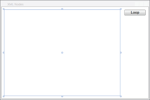 Screenshot illustration of designing the form by dragging aTextBlock control and a Button control onto the form.