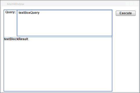 Screenshot illustration of creating a dialog box for a new WPF application and naming it XPath Query.