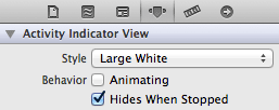 UIActivityIndicator attributes