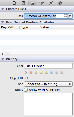 Identity inspector for File's Owner