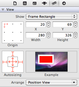 Autosizing in size inspector