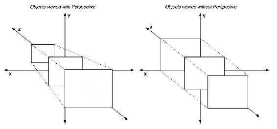 Perspective vs. orthographic