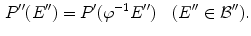 $$\begin{aligned} P^{\prime \prime }(E^{\prime \prime })=P^\prime (\varphi ^{-1}E^{\prime \prime }) \quad (E^{\prime \prime }\in {\mathcal B}^{\prime \prime }). \end{aligned}$$