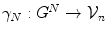 $$\gamma _N:G^N\rightarrow \mathcal {V}_n$$