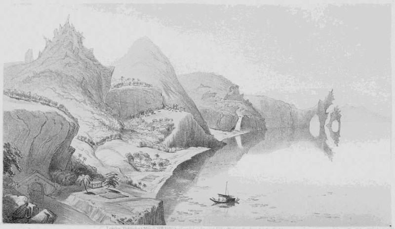 London, Published March 15th 1866 by Day & Son, Limited Lithogrs Gate Str, Lincoln's Inn Fields. Day & Son, Limited, Lith. VIEW FROM THE SUMMIT OF A MOUNTAIN IN THE WESTERN TUNG-SHAN DISTRICT ON THE NORTHERN SHORE OF THE TA-HOO LAKE, PROVINCE OF KEANG-SU