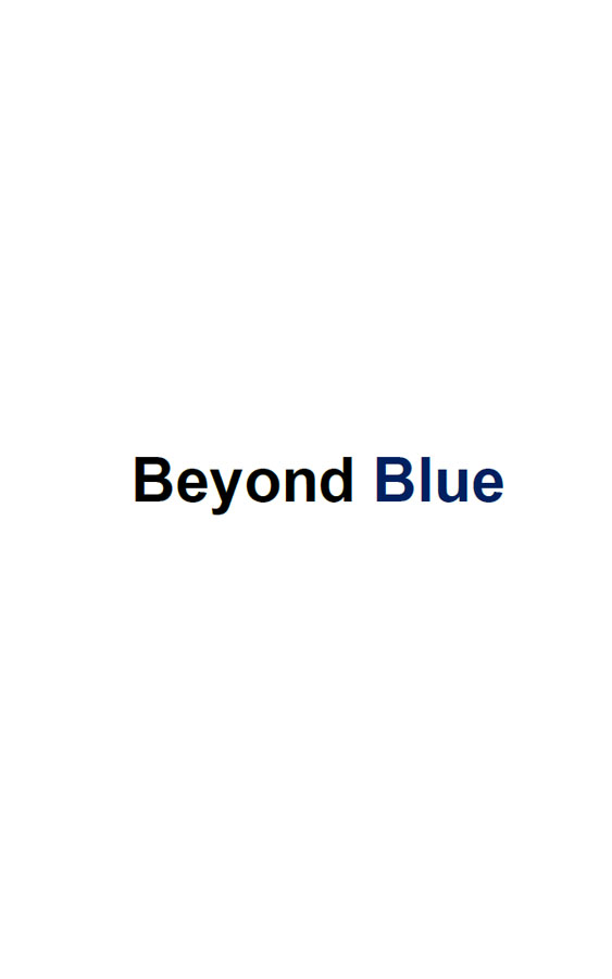 Half Title of Beyond Blue