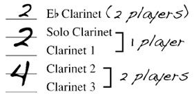 clarinet inventory