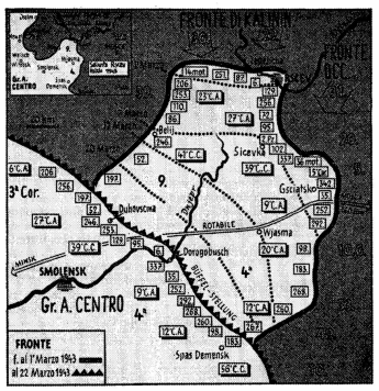 Ci vogliono ventinove divisioni per presidiare il saliente di Rscev. Nella primavera del 1943, l’operazione «Bufalo» consente di accorciare il fronte e di ricuperare ventidue divisioni, creando in tal modo una possente riserva