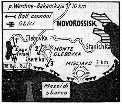 Il tentativo di sbarco effettuato dai russi nella baia di Osereika il 4 febbraio 1943 viene respinto dall’artiglieria tedesca