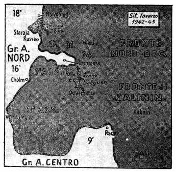 Il saliente a fungo di Demjansk si spinge profondamente nel territorio nemico. Hitler vuole conservare a tutti i costi questa posizione per utilizzarla come trampolino di lancio per un’offensiva contro Rscev