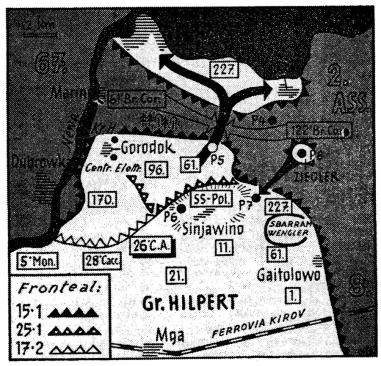 Le armate sovietiche s’incontrano a nord di Poselok 5. Varie unità tedesche, tagliate fuori, riescono a aprirsi un varco e a ripiegare verso sud