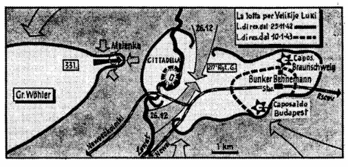 Anche il secondo tentativo di liberare con un attacco Welikije Luki si arena a pochi chilometri dalla città. La resistenza della fortezza viene meno