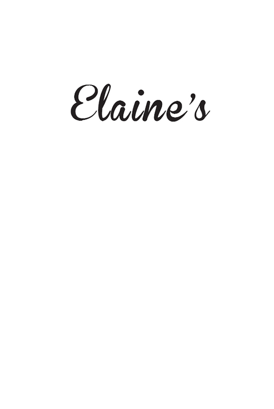 Half Title of Elaine’s