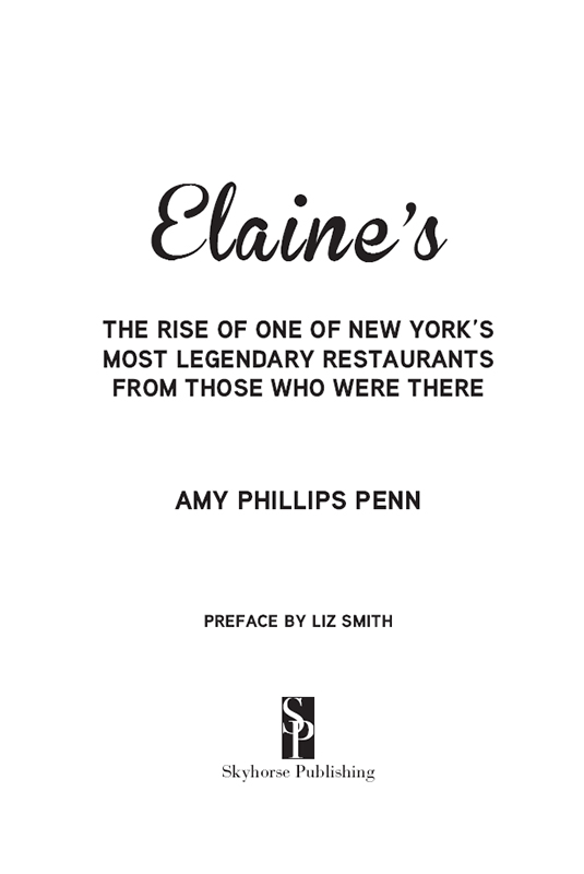 Title Page of Elaine’s