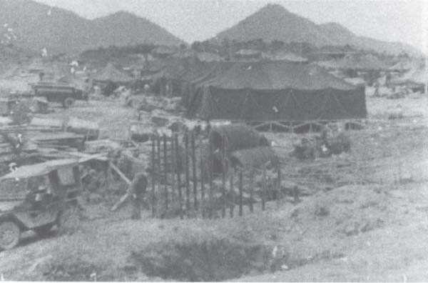 1/5’s combat base at Phu Loc 6, early January 1968. Tent City, just before the trenching and burrowing began in earnest, (author photo)