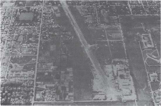 An aerial view of the Hue Citadel airstrip looking north. (U.S. Marine Corps photo)