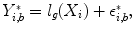 
$$Y _{i,b}^{{_\ast}} = l_{ g}(X_{i}) + \epsilon _{i,b}^{{_\ast}},$$
