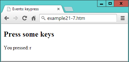 Processing key presses from the keyboard